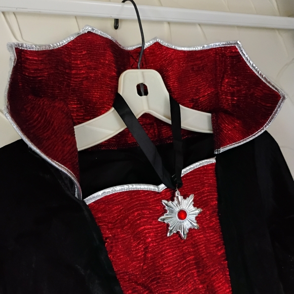 Girls Halloween Queen Vampire Costume Vampiress Dress Trick Or Treating Cosplay - Picture 8 of 16